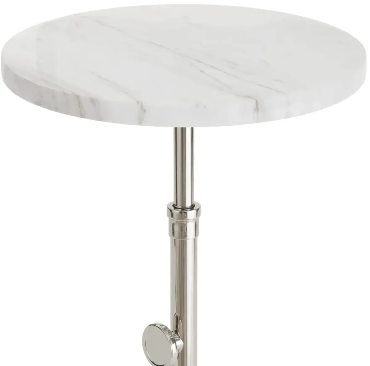 Myles Accent Table (Polished Nickel)