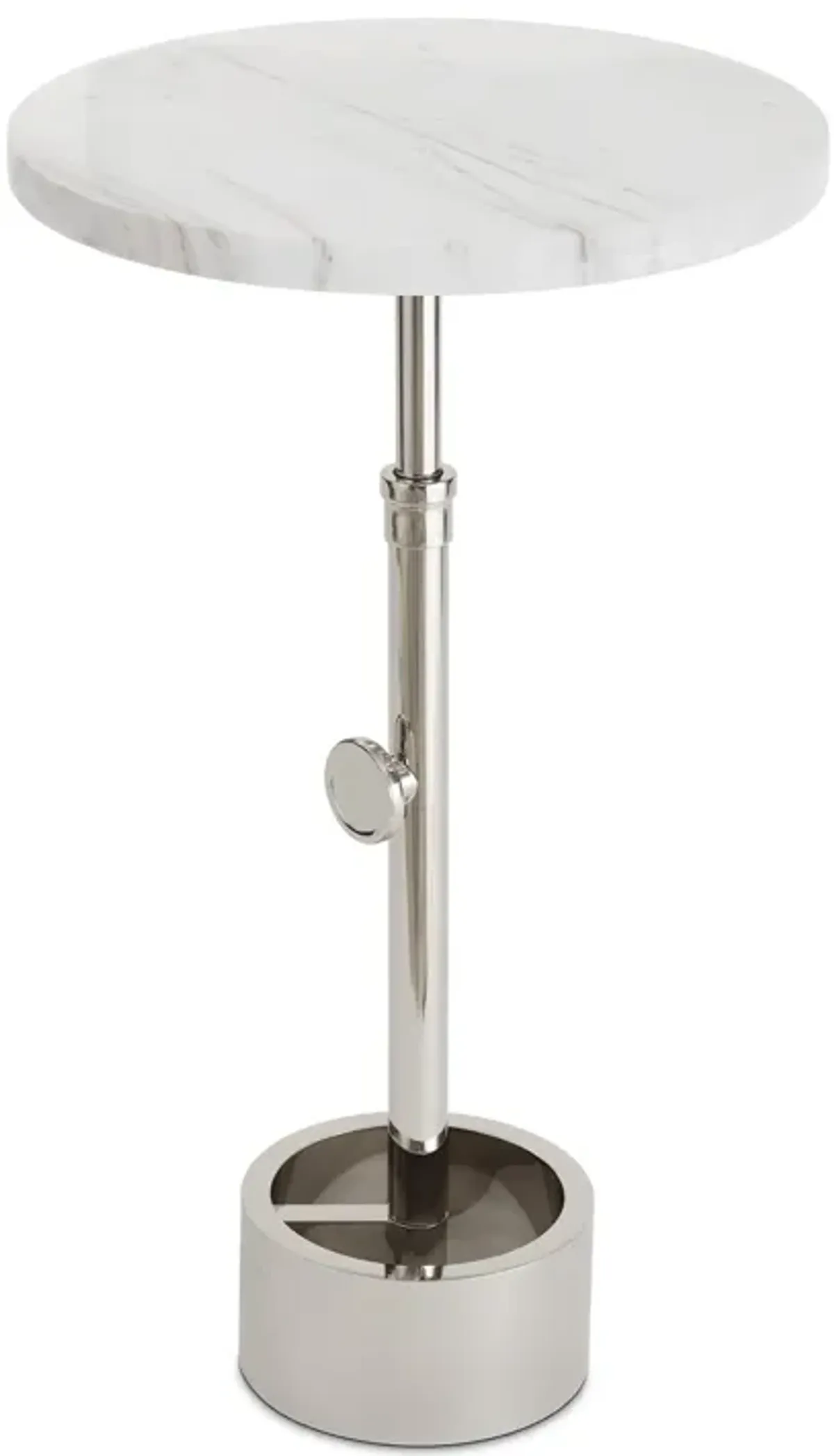 Myles Accent Table (Polished Nickel)