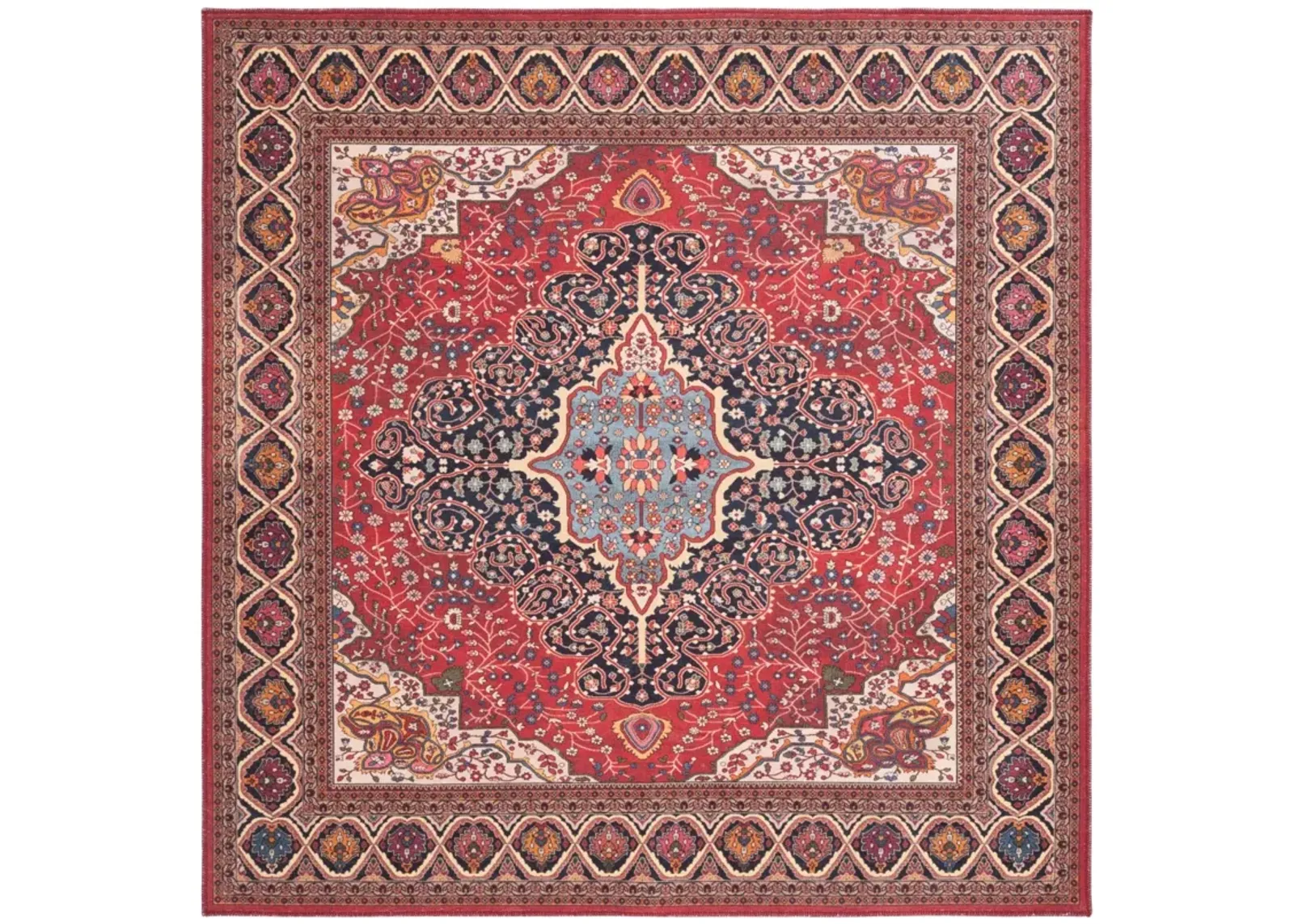 SERAPI 814 RUST  6'-7' x 6'-7' Square Square Rug