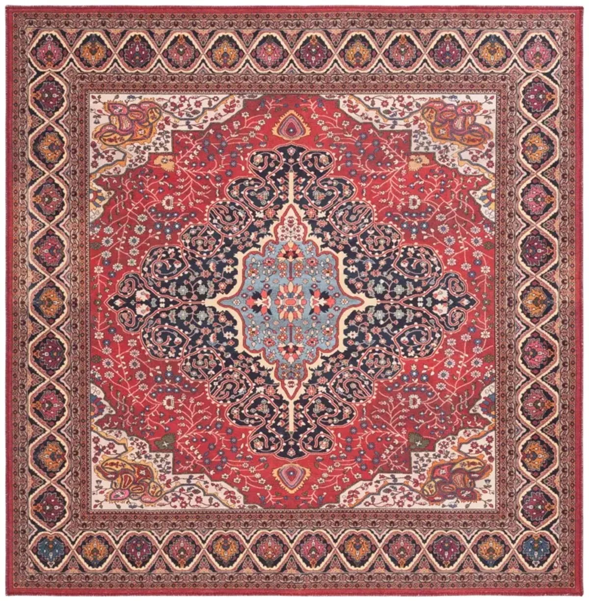 SERAPI 814 RUST  6'-7' x 6'-7' Square Square Rug