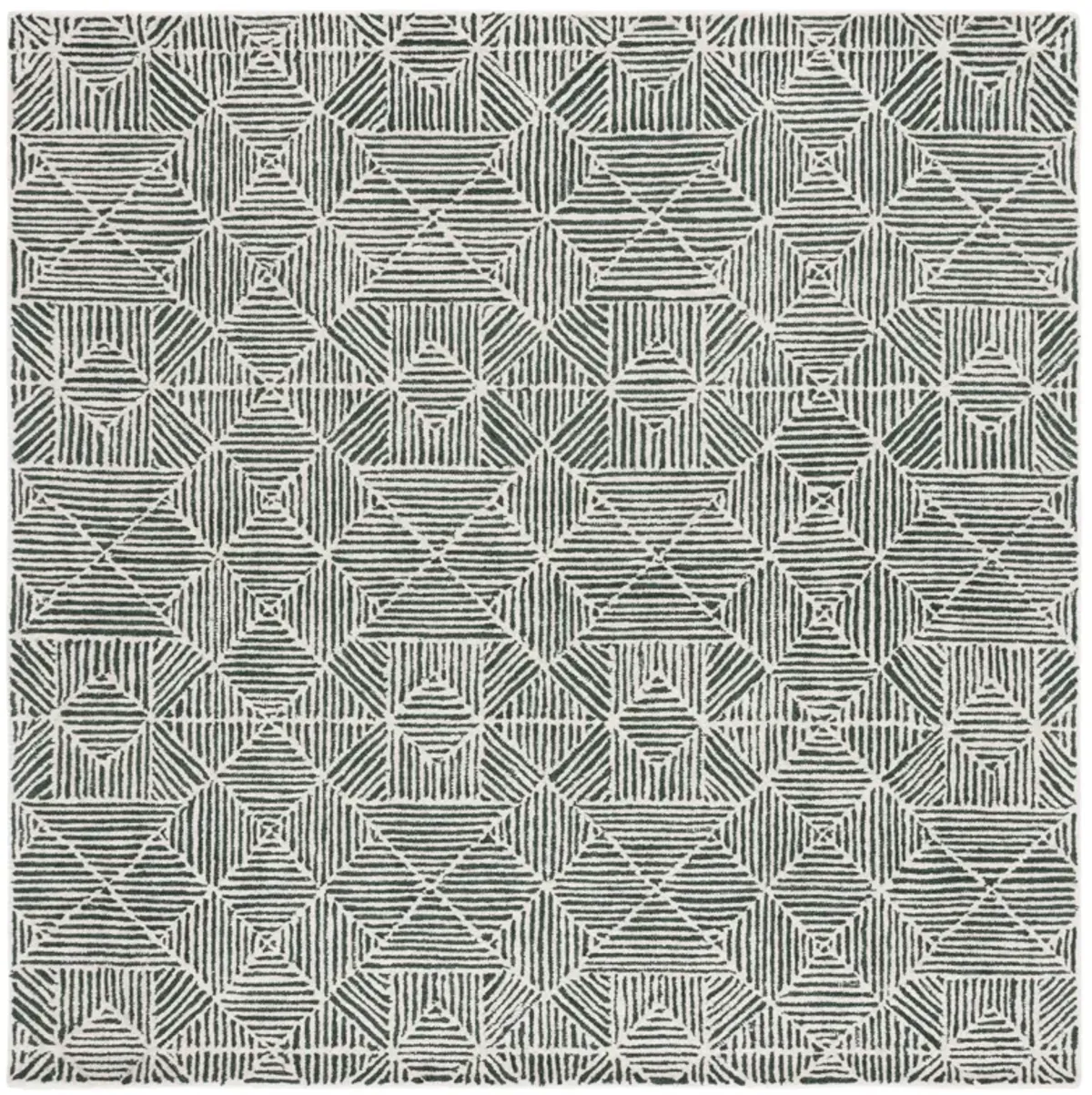 ABSTRACT Hand Tufted 4' x 4' Square area rug