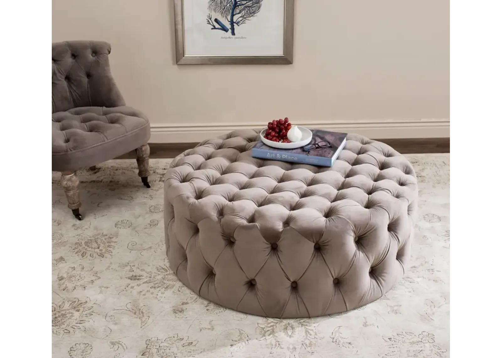 CHARLENE TUFTED COCKTAIL OTTOMAN