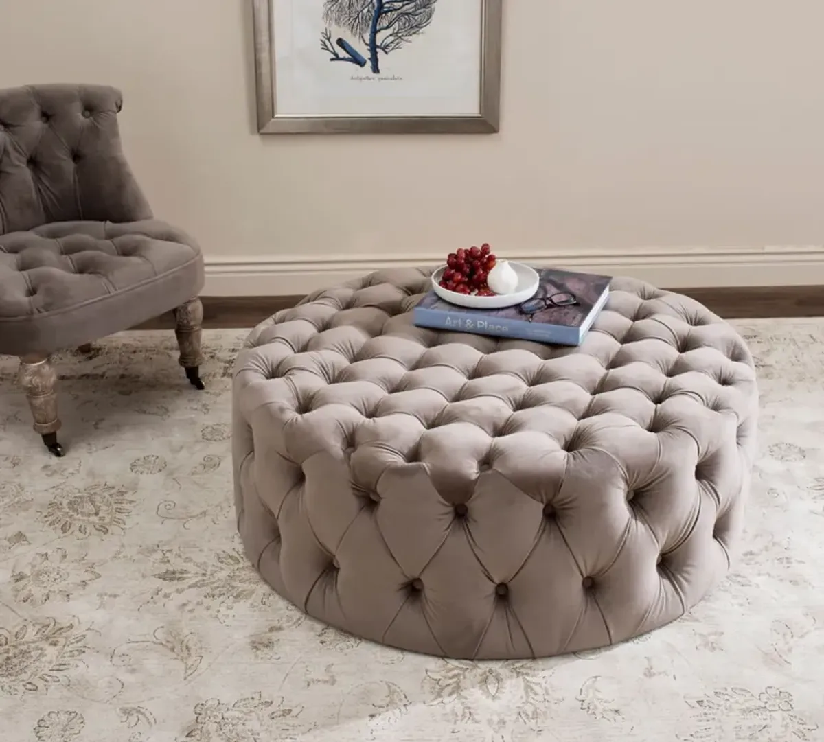 CHARLENE TUFTED COCKTAIL OTTOMAN