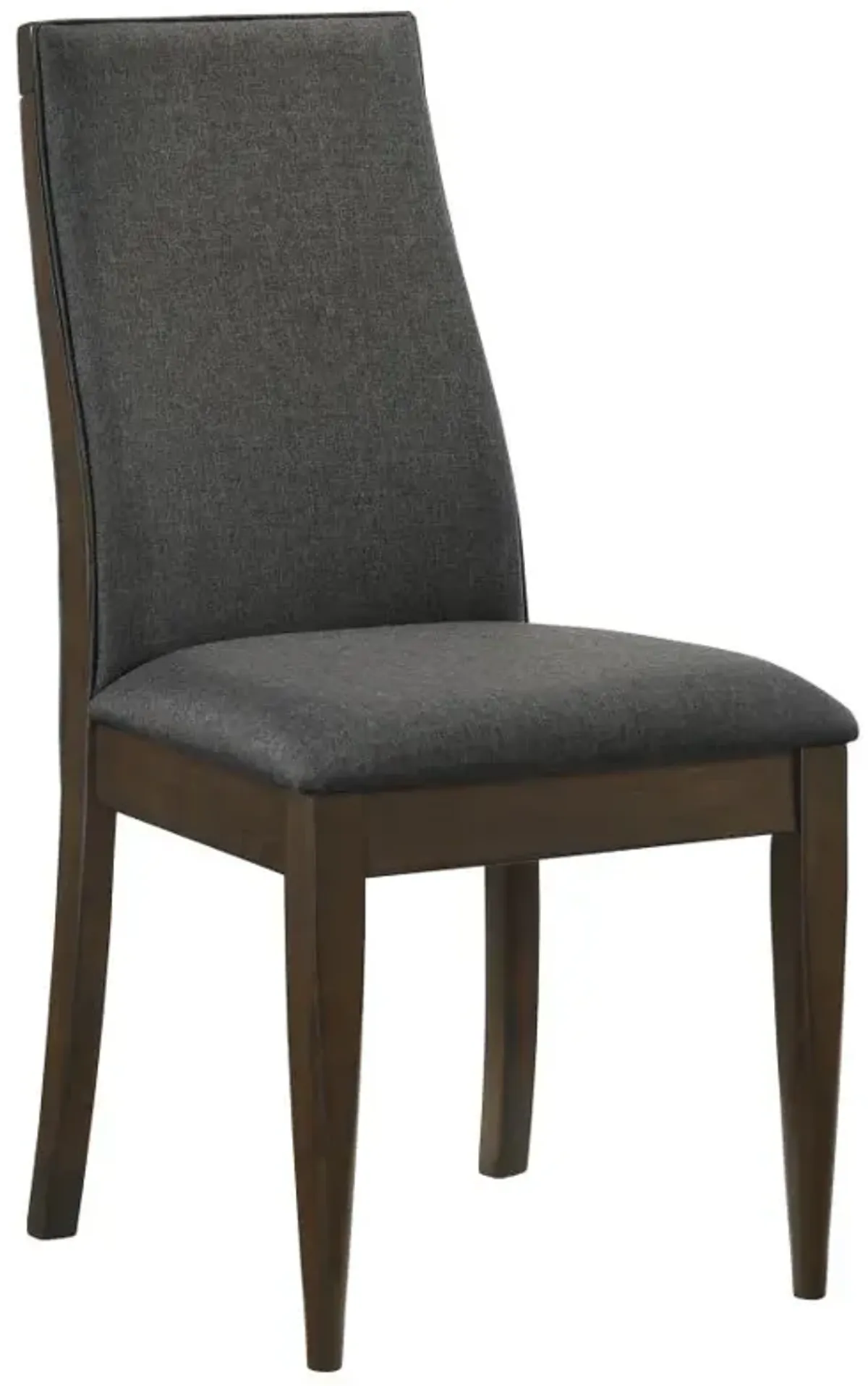 Wes Upholstered Side Chair (Set of 2) Grey and Dark Walnut