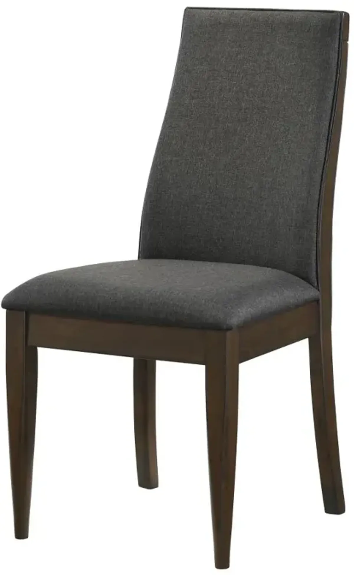 Wes Upholstered Side Chair (Set of 2) Grey and Dark Walnut