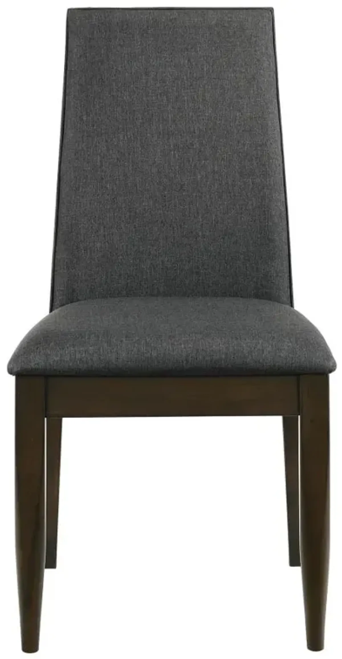 Wes Upholstered Side Chair (Set of 2) Grey and Dark Walnut