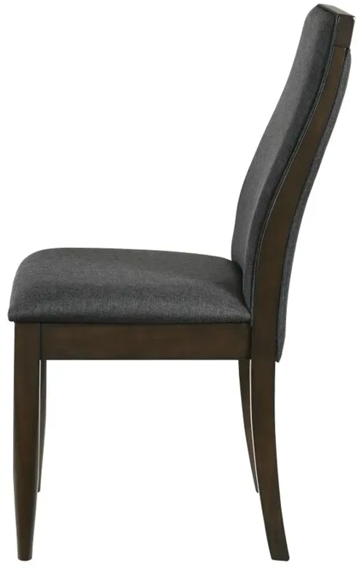 Wes Upholstered Side Chair (Set of 2) Grey and Dark Walnut