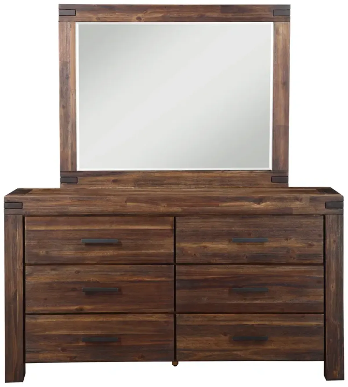 Meadow Six Drawer Solid Wood Dresser In Brick Brown (2024)