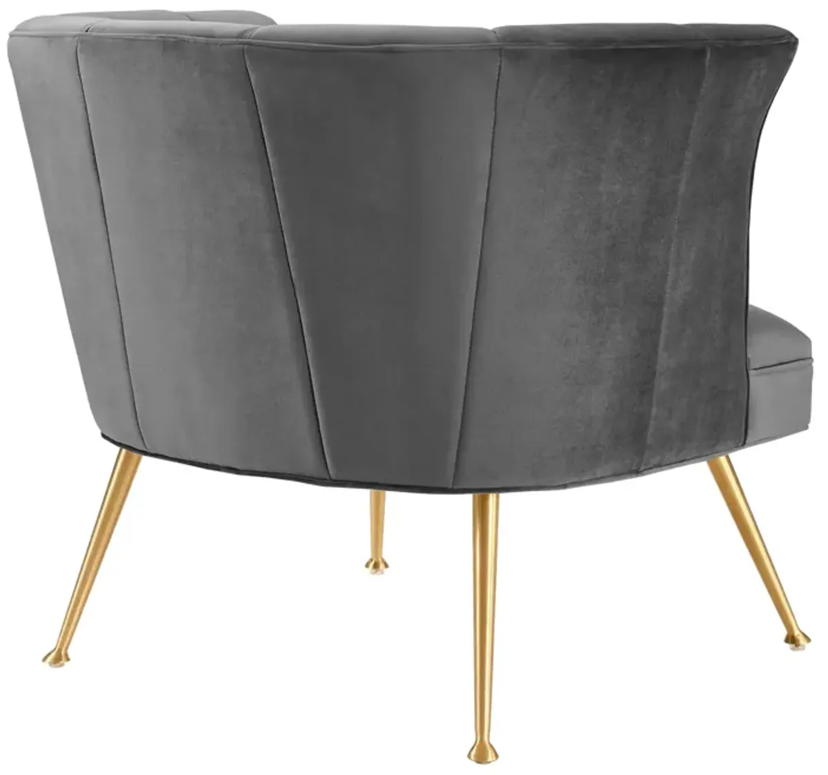 Veronica Channel Tufted Performance Velvet Armchair