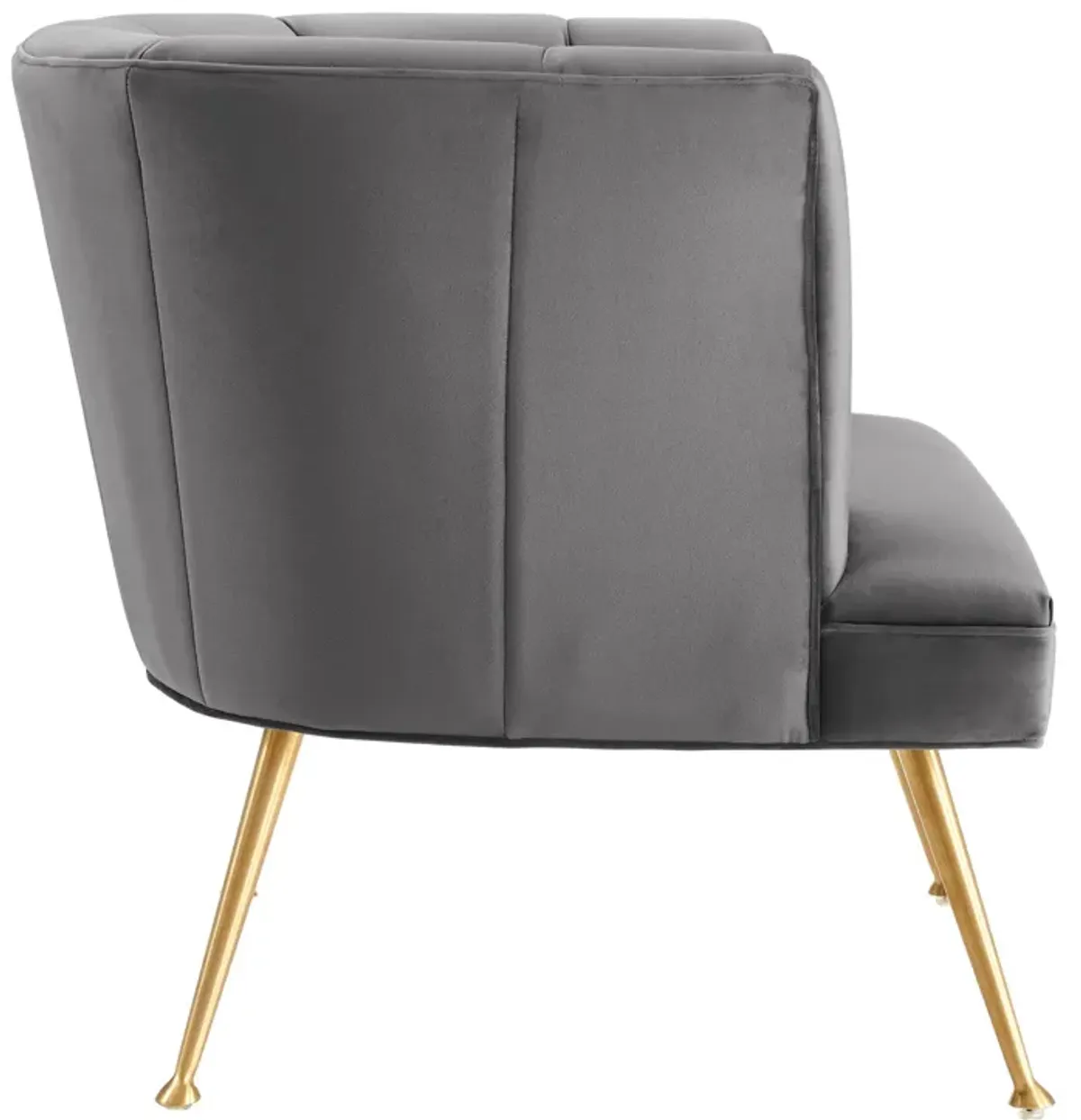 Veronica Channel Tufted Performance Velvet Armchair