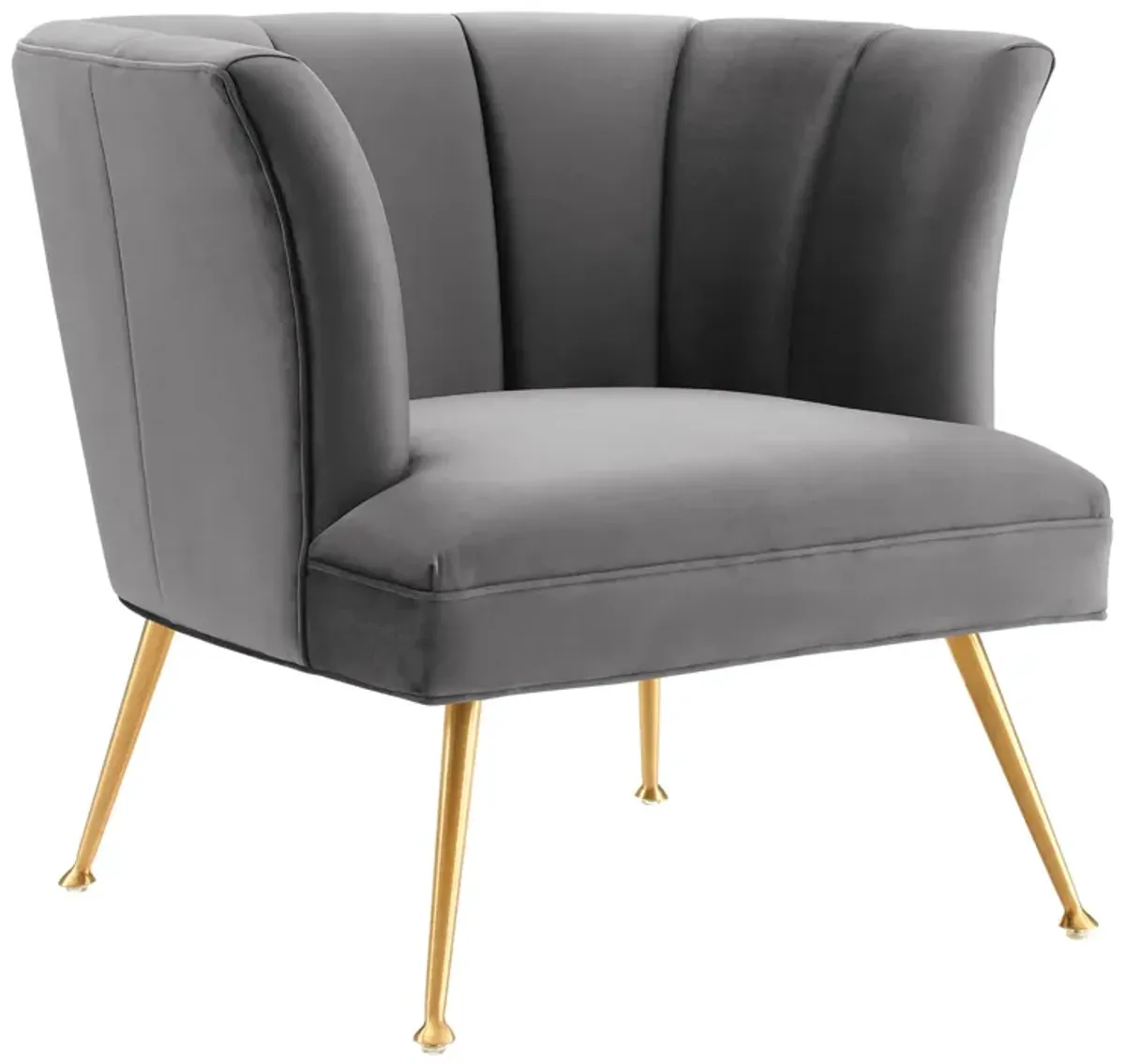 Veronica Channel Tufted Performance Velvet Armchair