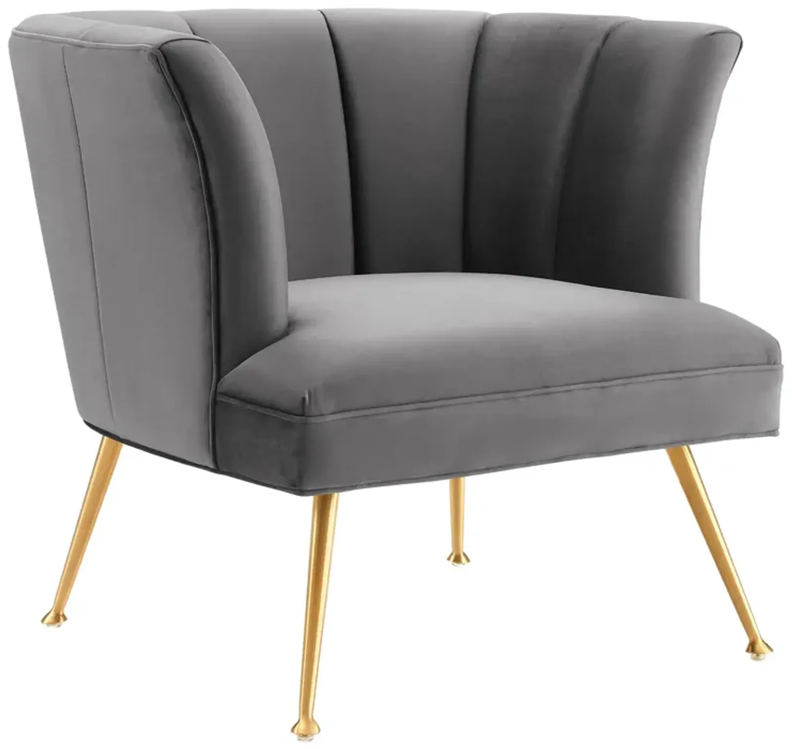 Veronica Channel Tufted Performance Velvet Armchair