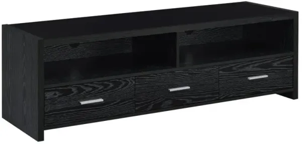 Alton 62" 3-drawer TV Console Black Oak
