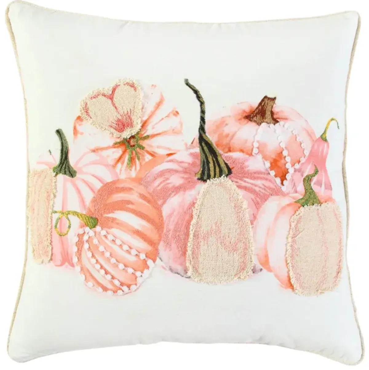 Pumpkins Ivory  Pillow