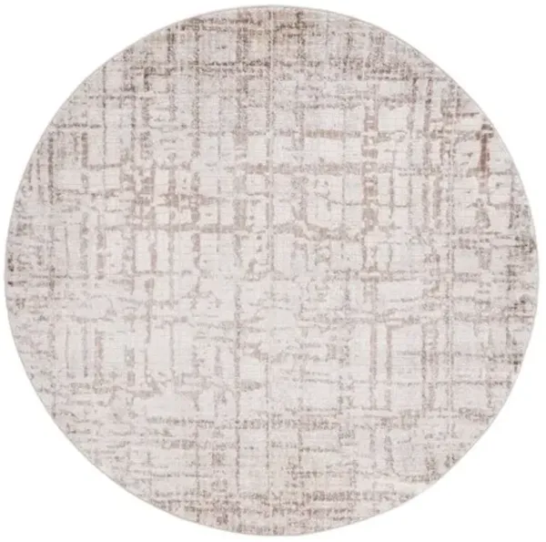 PALMA 336 Brown 6'-7' X 6'-7' Round Round Rug
