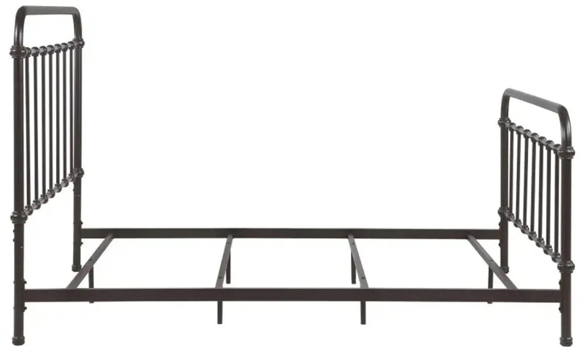 Livingston California King Panel Metal Bed Dark Bronze