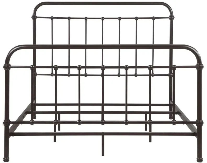 Livingston California King Panel Metal Bed Dark Bronze