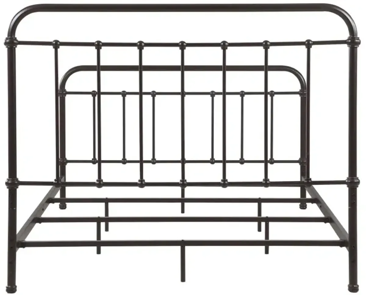 Livingston California King Panel Metal Bed Dark Bronze