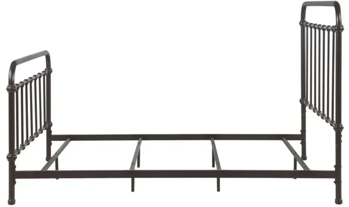 Livingston California King Panel Metal Bed Dark Bronze