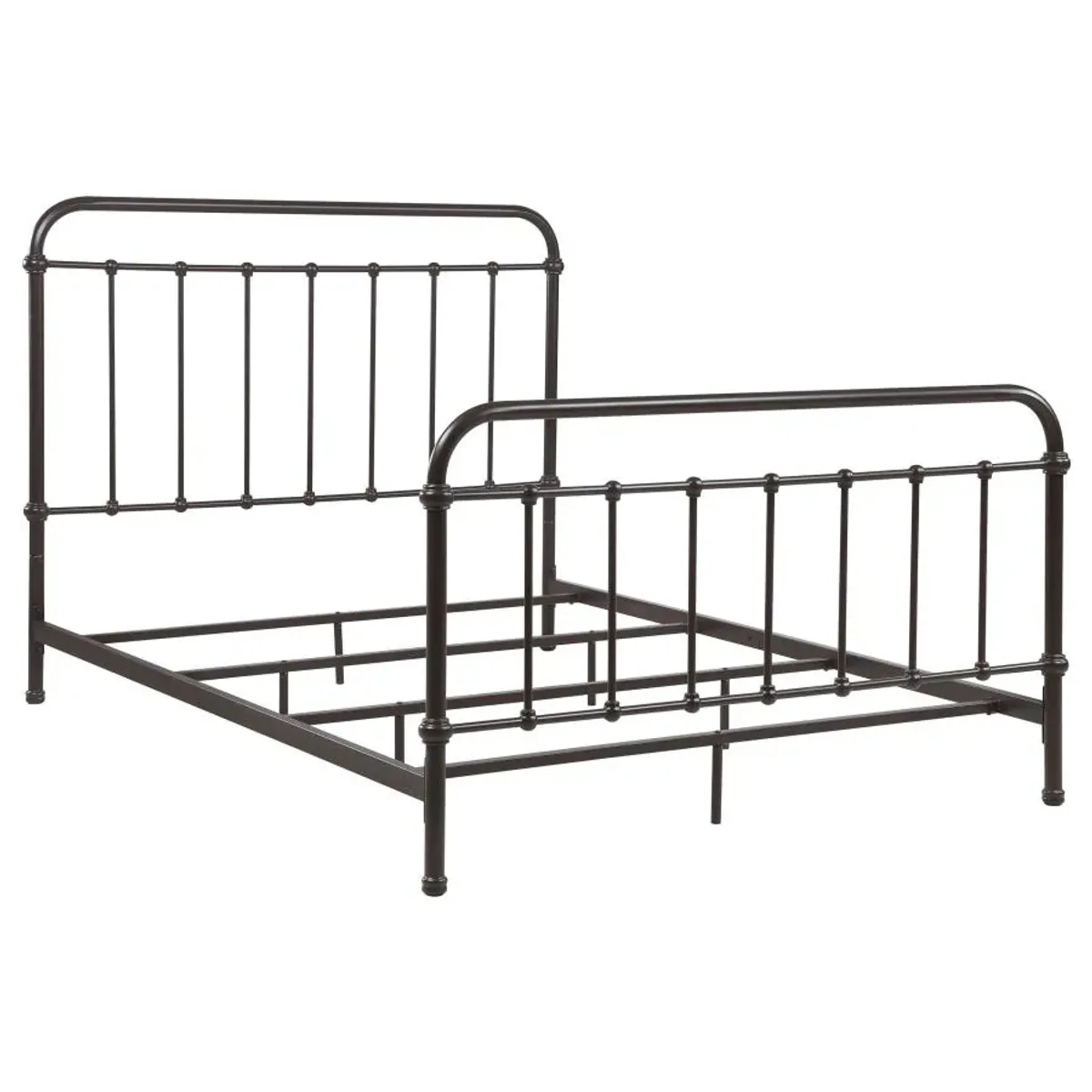 Livingston California King Panel Metal Bed Dark Bronze