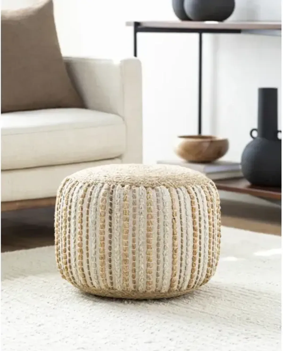 Genova GVPF-001 14"H x 18"W x 18"D Pouf