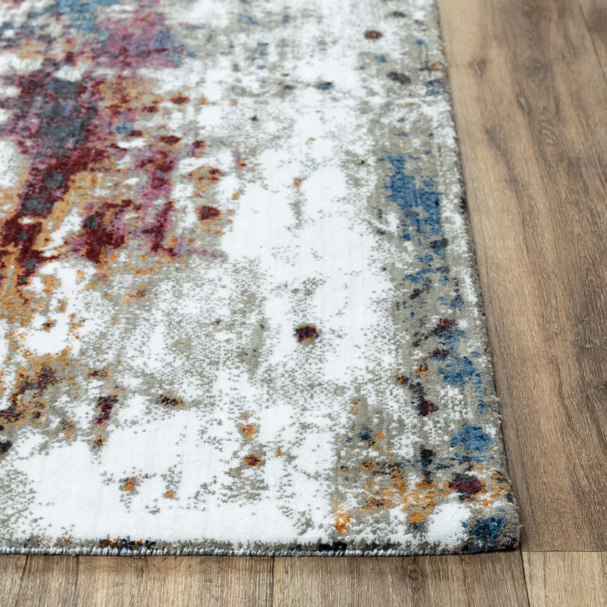 Signature Cream/Blue  Recycled Polyester 2'6" x 8' Runner Rug