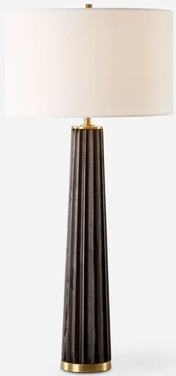 Forage Dark Scalloped Table Lamp