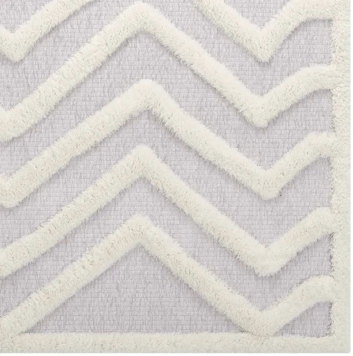 Whimsical Pathway Abstract Chevron 5x8 Shag Area Rug