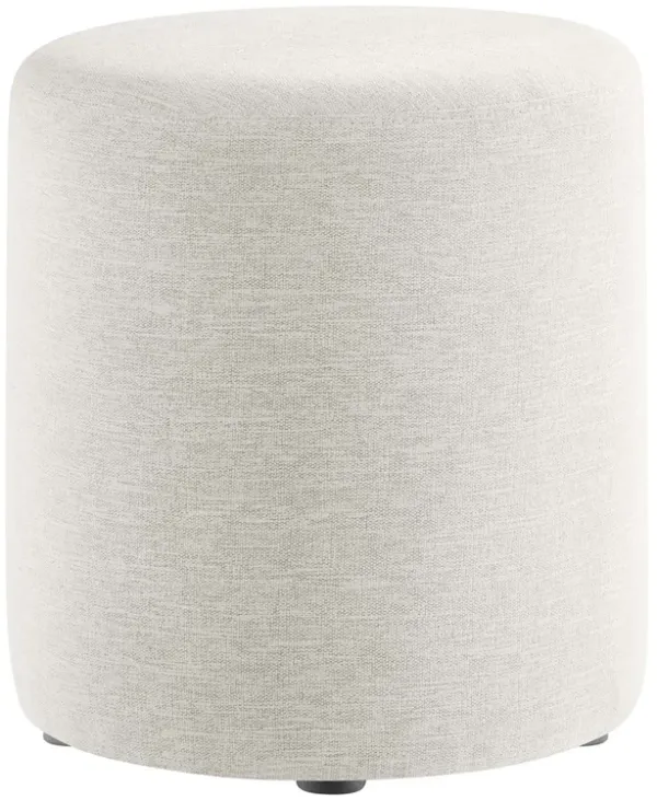 Callum 16" Round Woven Heathered Fabric Upholstered Ottoman by Modway