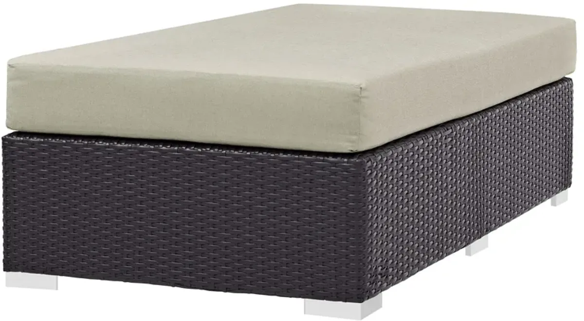 Convene Outdoor Patio Fabric Rectangle Ottoman