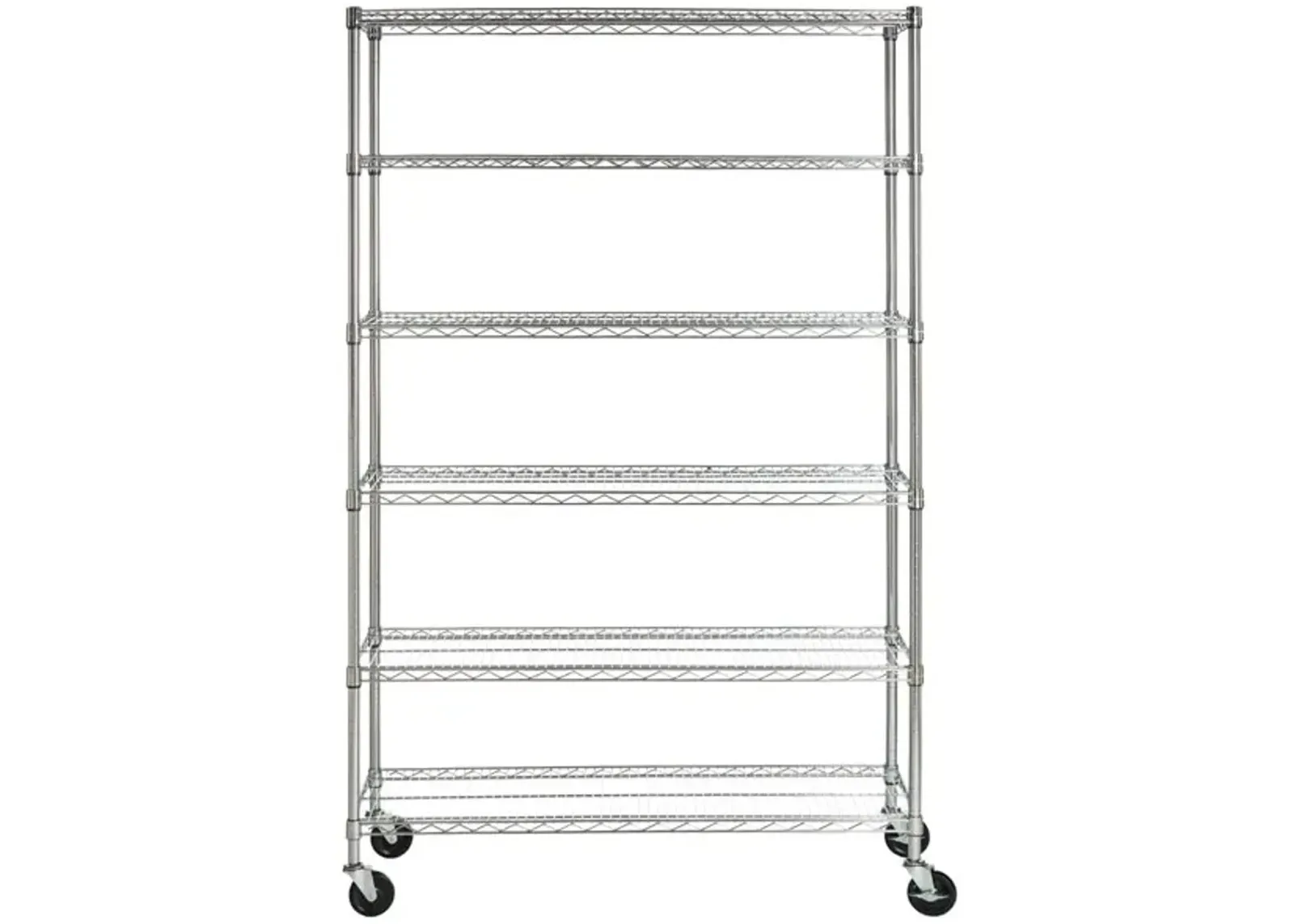 JULIET 6 TIER HEAVY DUTY CHROME WIRE SHELVE (47 in W x 18 in D x 75 in H)