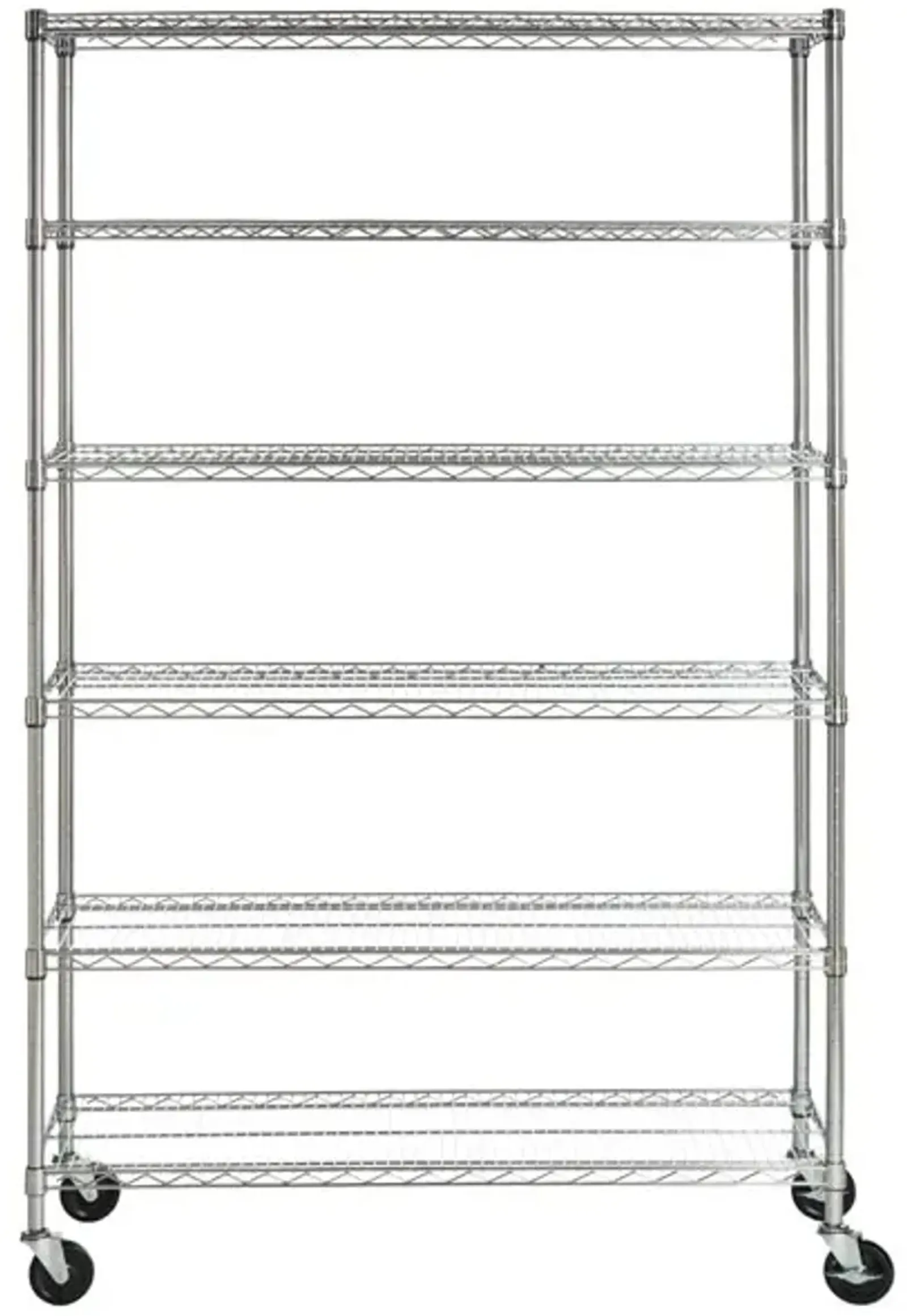 JULIET 6 TIER HEAVY DUTY CHROME WIRE SHELVE (47 in W x 18 in D x 75 in H)