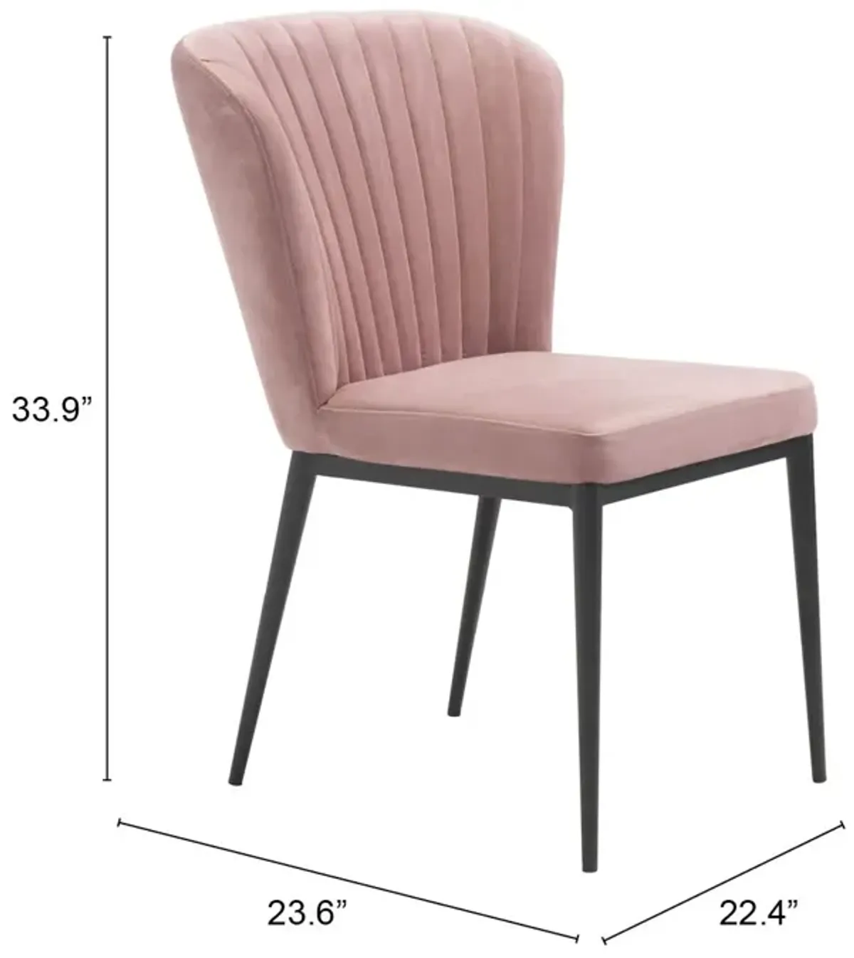 Tolivere Dining Chair (Set of 2) Pink