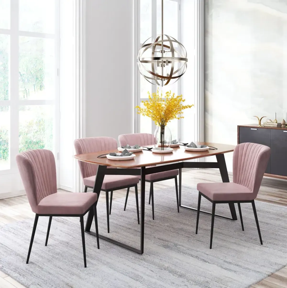 Tolivere Dining Chair (Set of 2) Pink