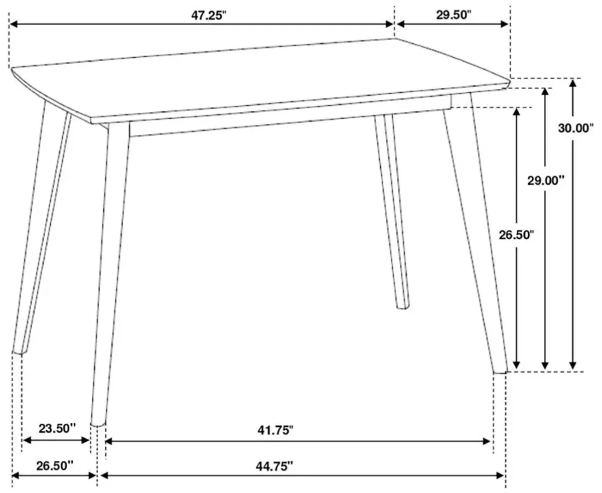 Kersey Dining Table with Angled Legs Chestnut