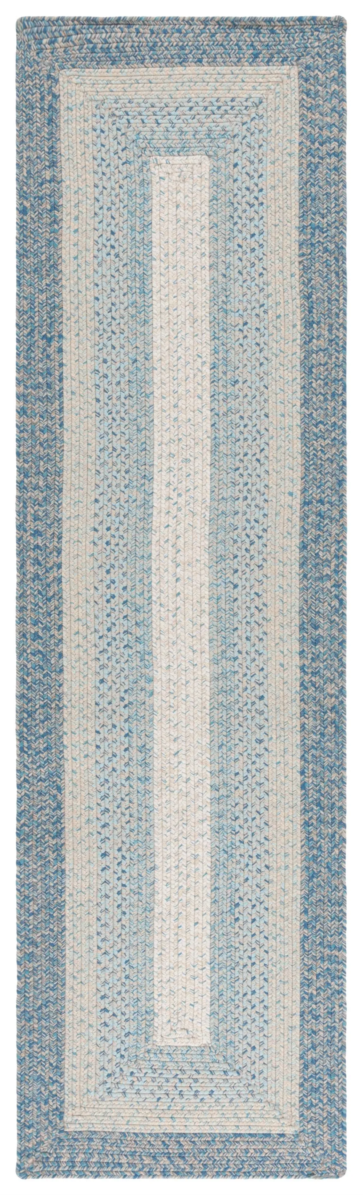 BRAIDED 318 BLUE  2'-3' x 8' Runner Rug