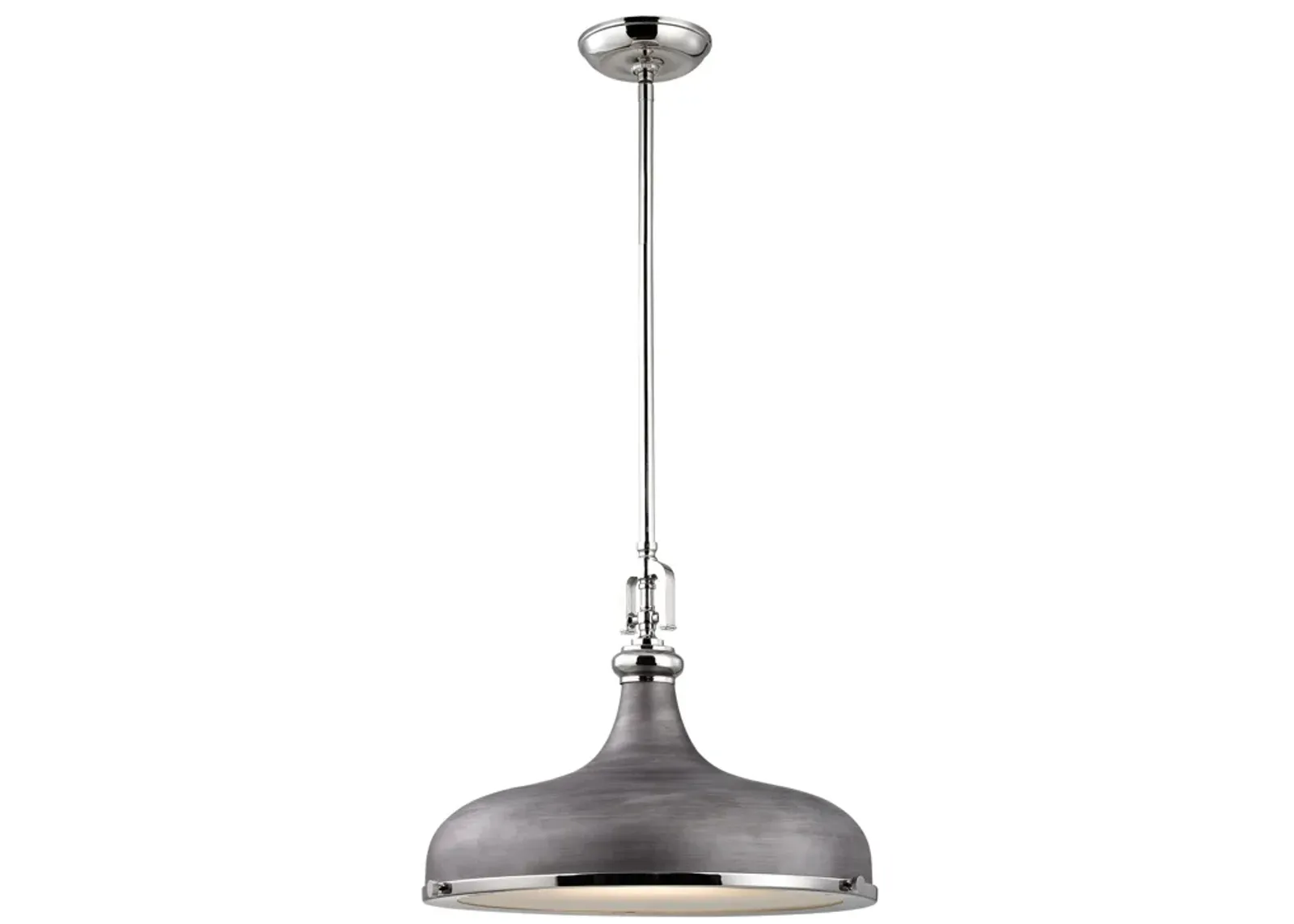 Rutherford 18" Wide 1-Light Pendant - Polished Nickel