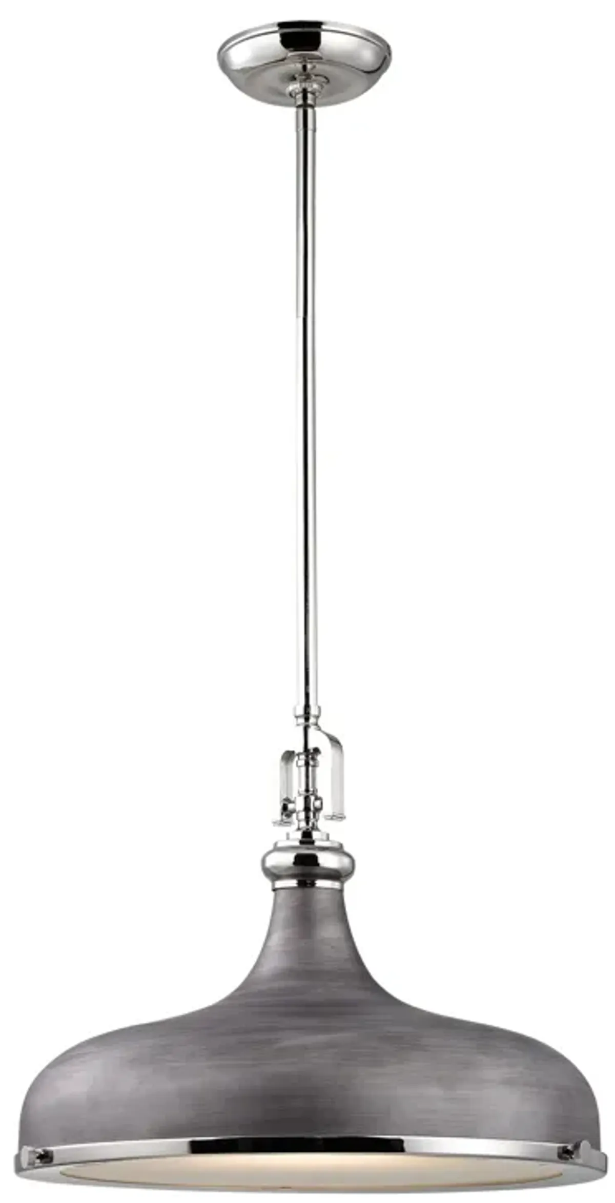 Rutherford 18" Wide 1-Light Pendant - Polished Nickel