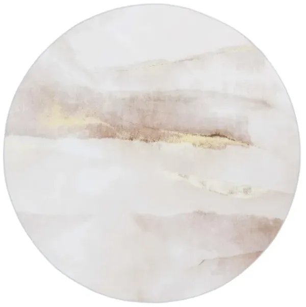 MALIBU 807 BEIGE  6' x 6' Round Round Rug