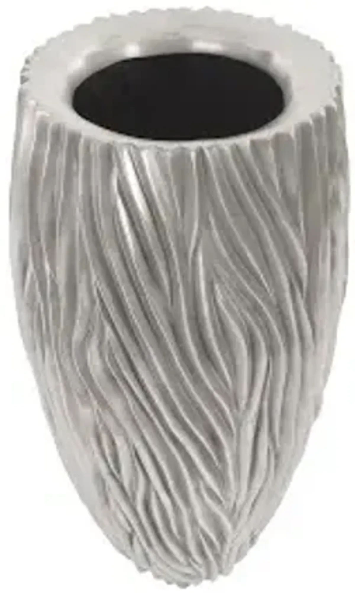 alon planter, polished aluminium