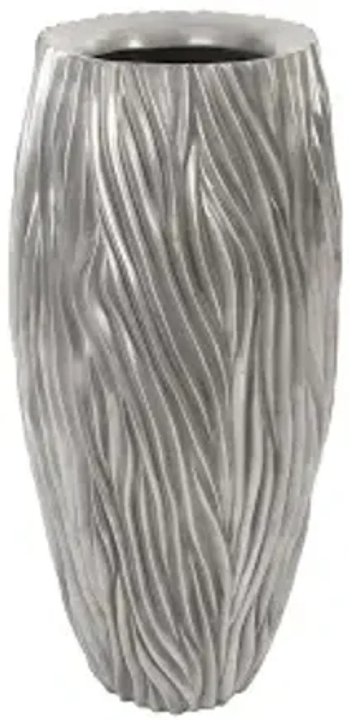 alon planter, polished aluminium