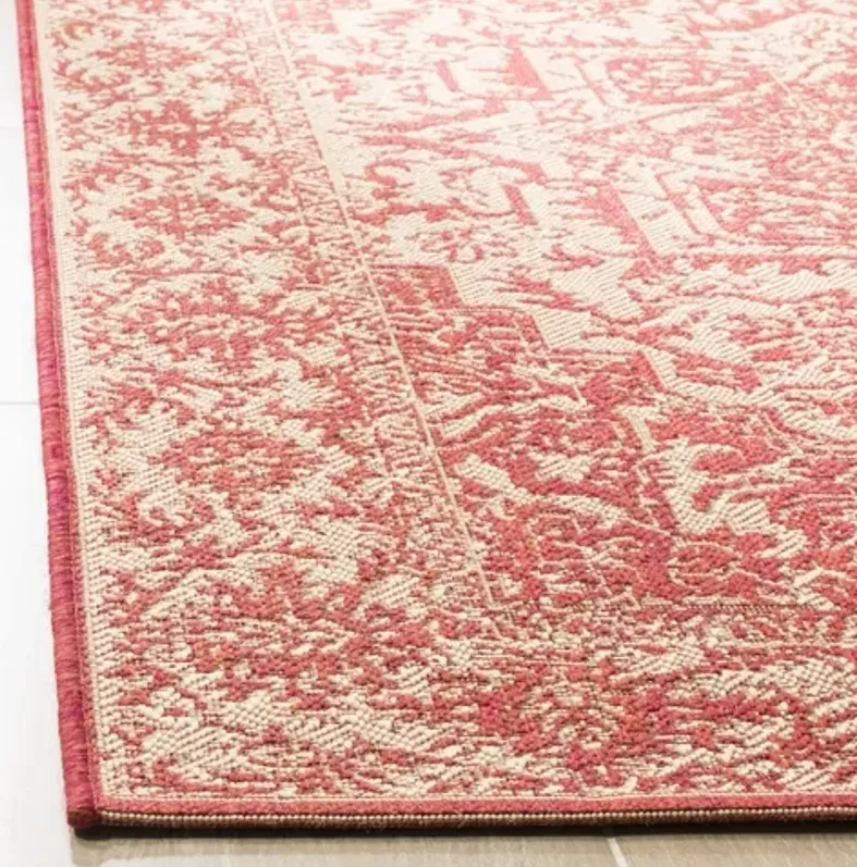 LINDEN 139 Collection LND139Q-212 Red / Creme 2'-2" X 12'