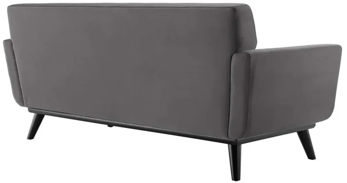 Engage Channel Tufted Performance Velvet Loveseat