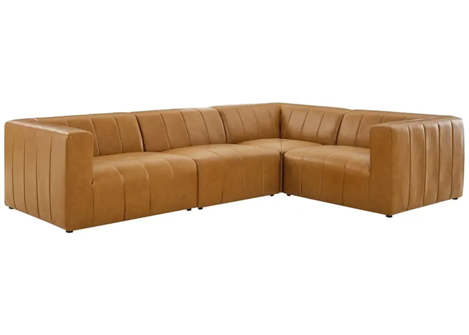 Bartlett Vegan Leather 4-Piece Sectional Sofa