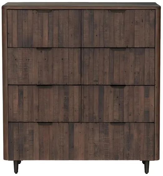 Lineo 7 Drawer Chest - Burnt Oak