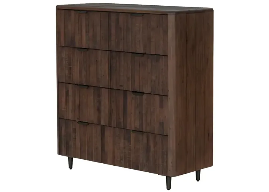 Lineo 7 Drawer Chest - Burnt Oak