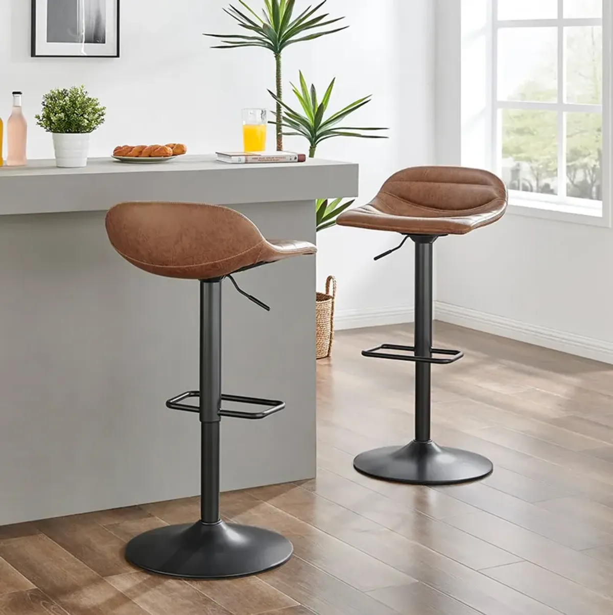 Koa KD PU Gaslift Swivel Bar Stool