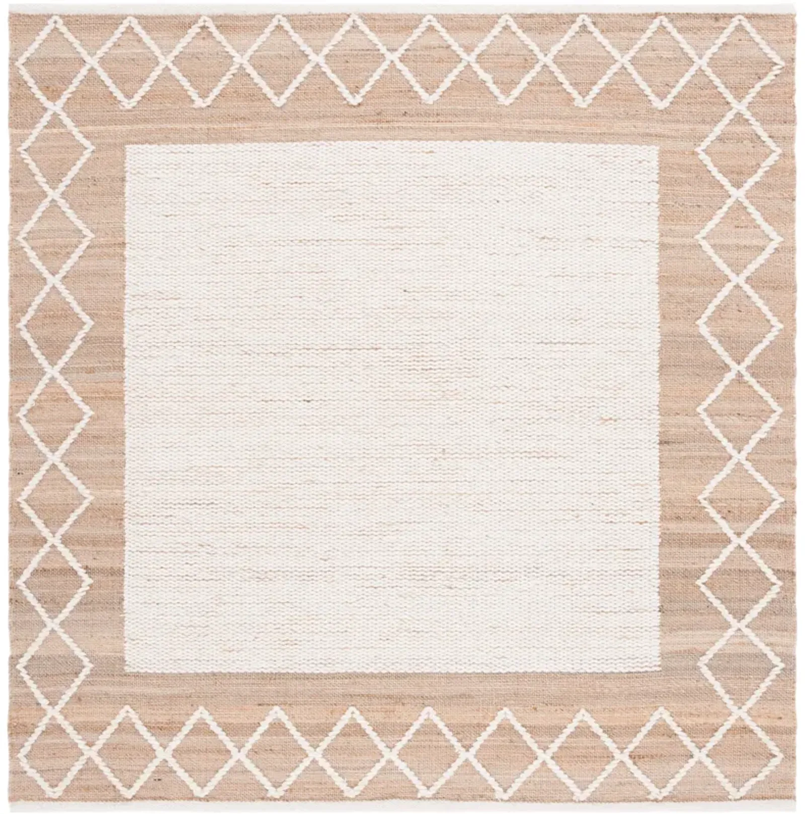 NATURAL FIBER Hand Woven 6' x 6' Square area rug