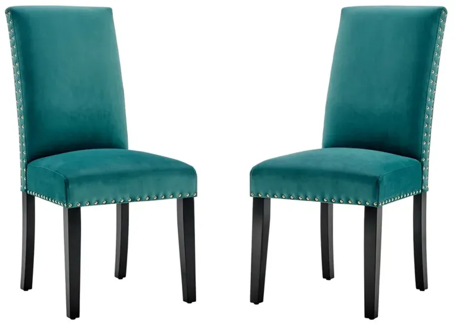 Parcel Performance Velvet Dining Side Chairs - Set of 2