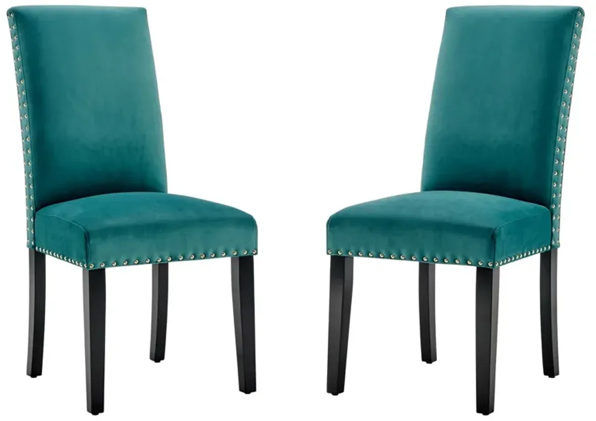 Parcel Performance Velvet Dining Side Chairs - Set of 2